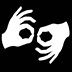 American sign language icon