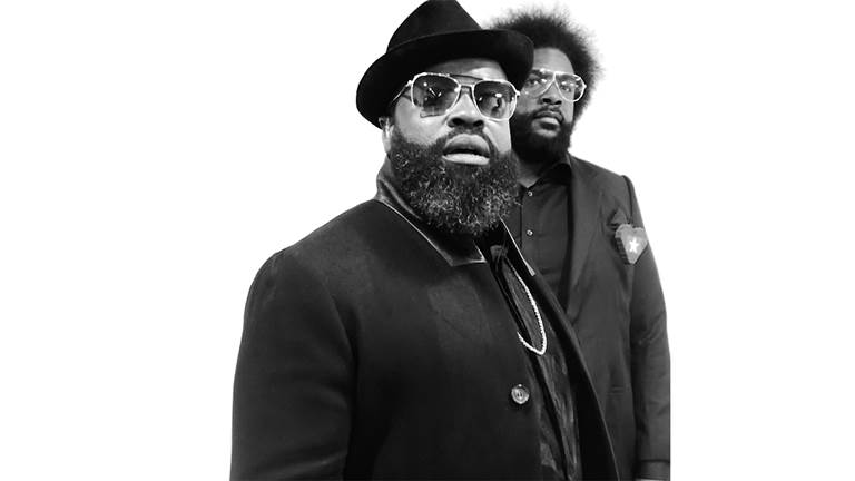 2 members of The Roots: Black Thought  and Ahmir “Questlove” Thompson